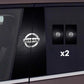 2x Pegatinas para cristales de coche con logotipo