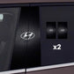 2x Pegatinas para cristales de coche con logotipo