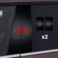 2x Pegatinas para cristales de coche con logotipo