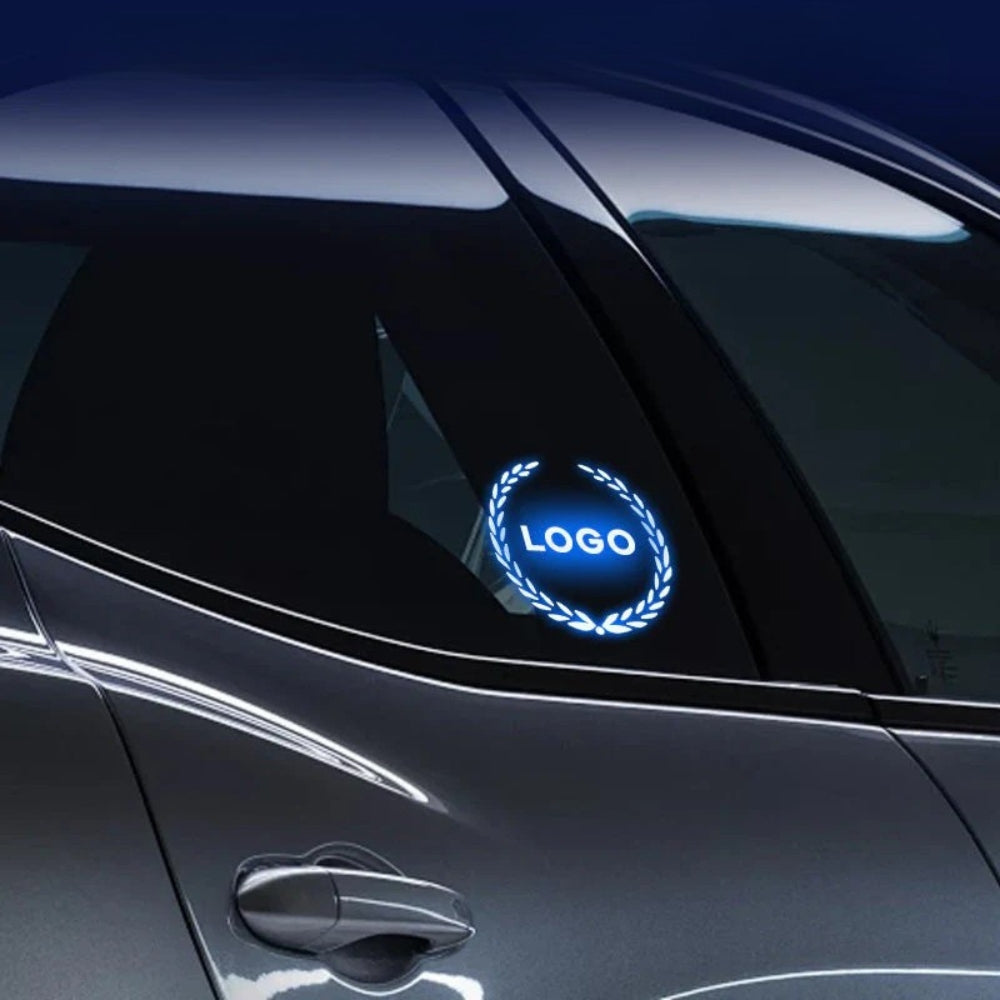 Újratölthető LED autós logó - Neon fényhatás