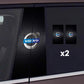 2x Pegatinas para cristales de coche con logotipo