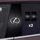 2x Pegatinas para cristales de coche con logotipo